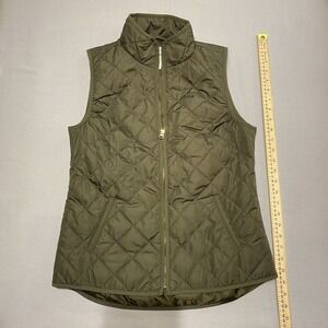 Old Navy Women's Quilted Full Zip Vest Stand-Up Collar Pockets Size M